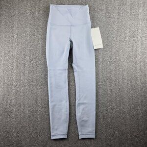 Lululemon Wunder Train HR Tight 25" Everlux Pants Womens 2 Blue Leggings LW5CQDS
